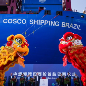 TCP sedia cerimônia de inauguração do navio Cosco Shipping Brazil em rota que conecta Brasil e China